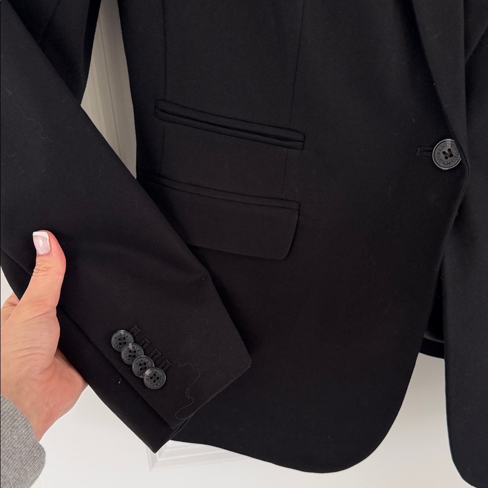 Vince Camuto 98% Cotton Women’s Black Blazer Size 8 - Picture 4 of 6